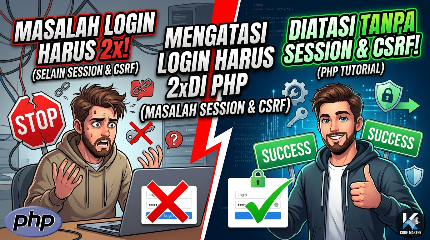 Mengatasi Login Harus 2x di PHP (Session & CSRF Issue)
